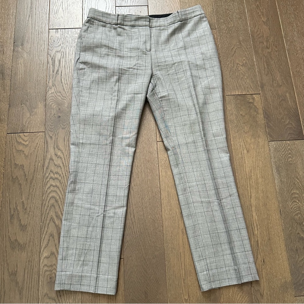 Kate Spade Grey Checkered Wool Blend Pants Size 12
